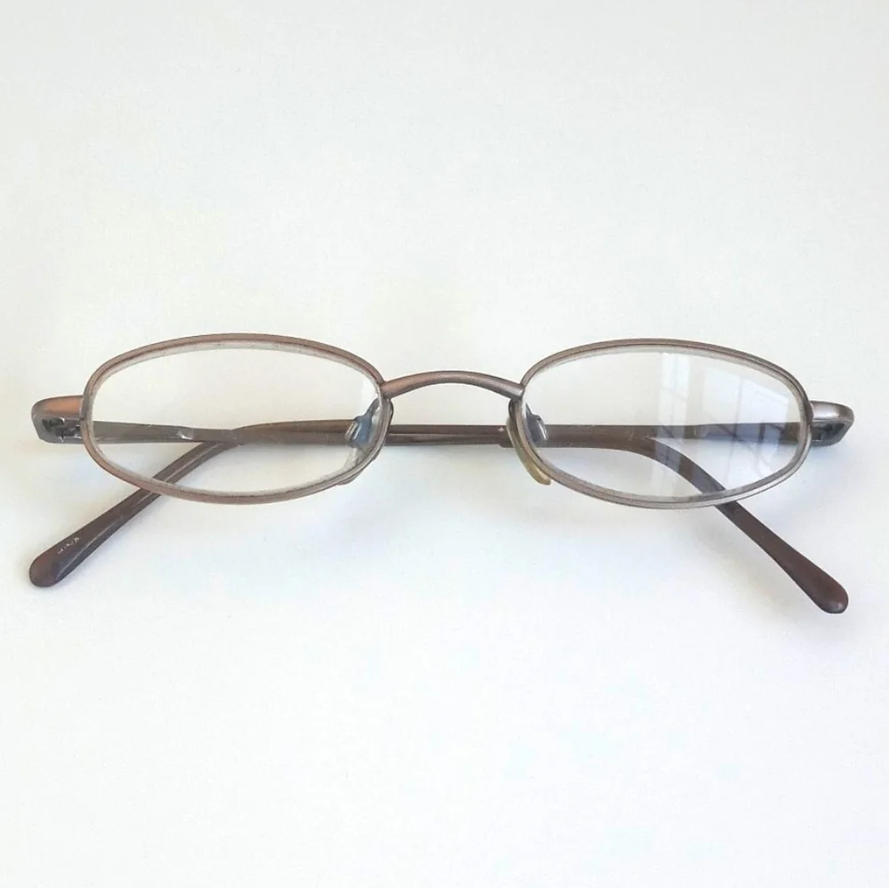 Vintage 90's Oval Bronzed Brown Reading Glasses